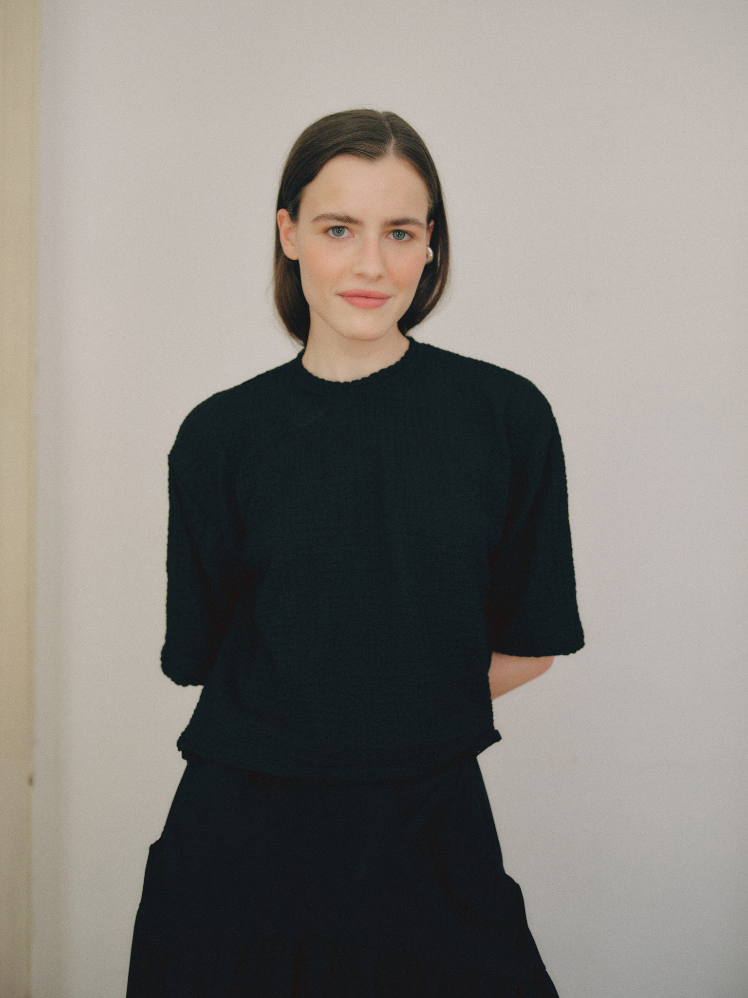 Aurelia & Zwei Frauen Strukturalny Black top černý poslední kusy