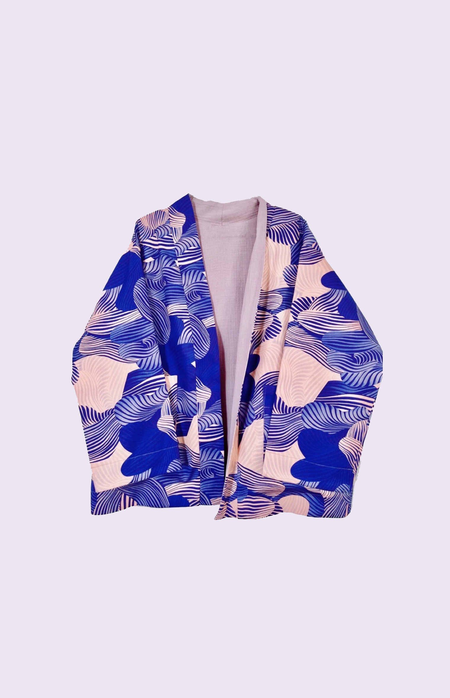 Aurelia & Zwei Frauen Hokusai kimono s páskem bavlněné