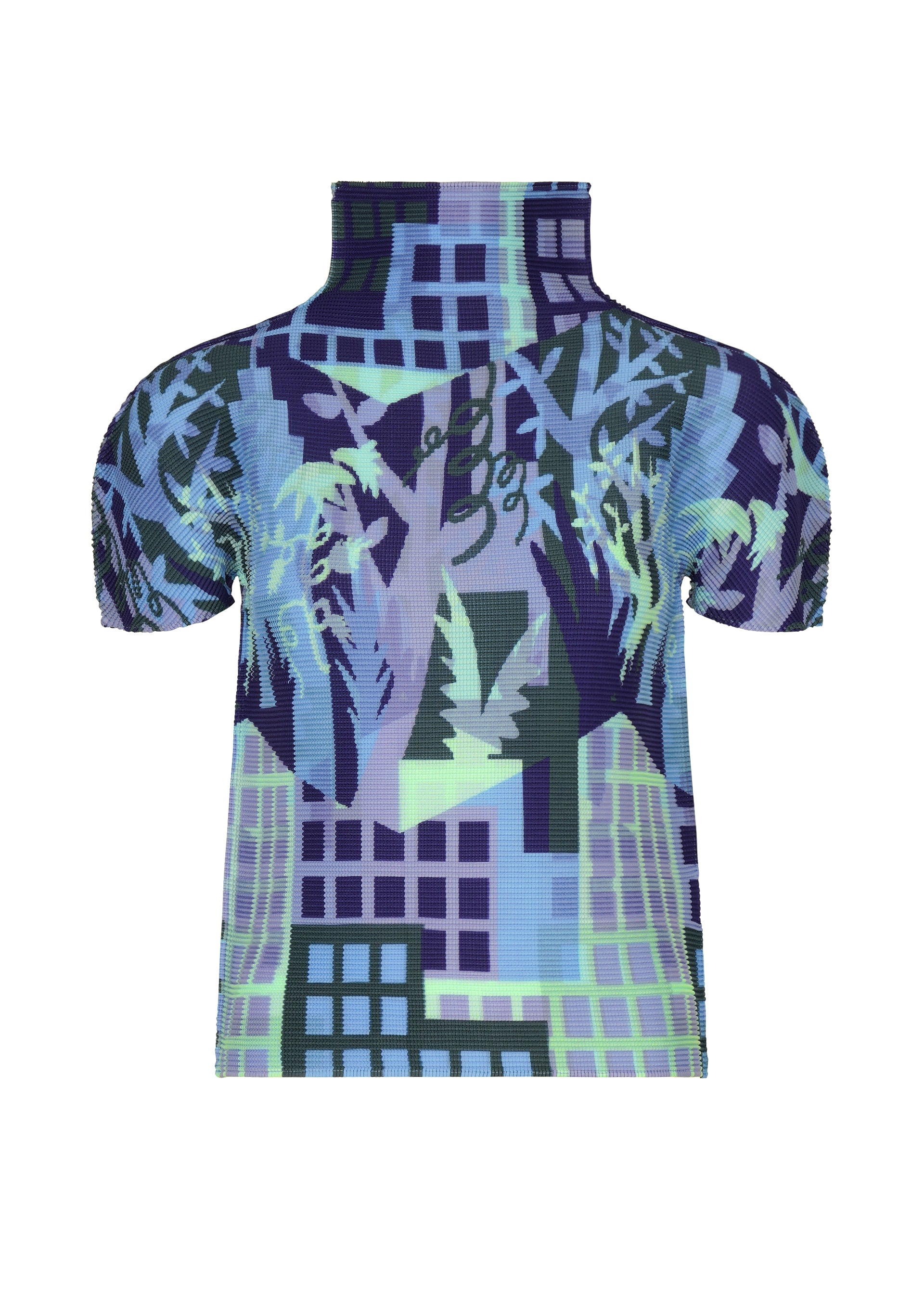 me Issey Miyake Building triko Gray-Hued stretch plisé