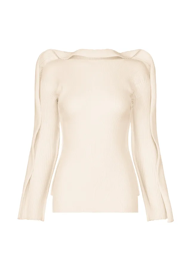 Issey Miyake Prance top ivory lehký úplet vel. 2