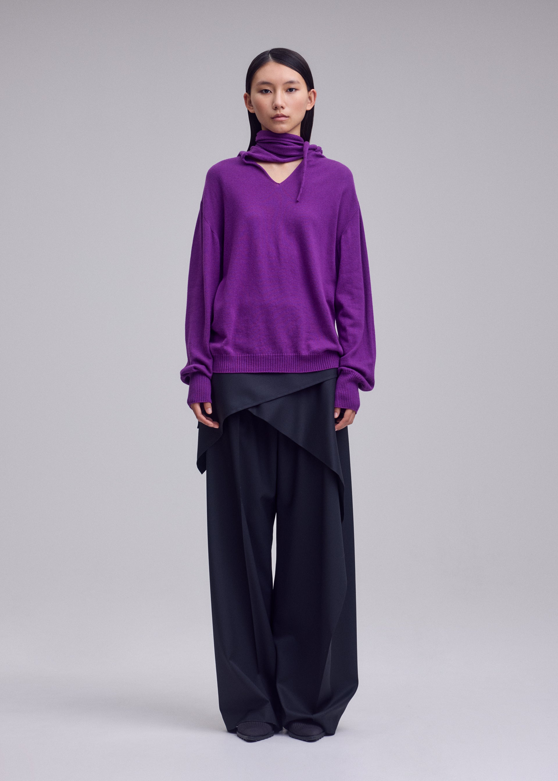 Issey Miyake Silk Cashmere Knit svetr Light Gray hedvábí