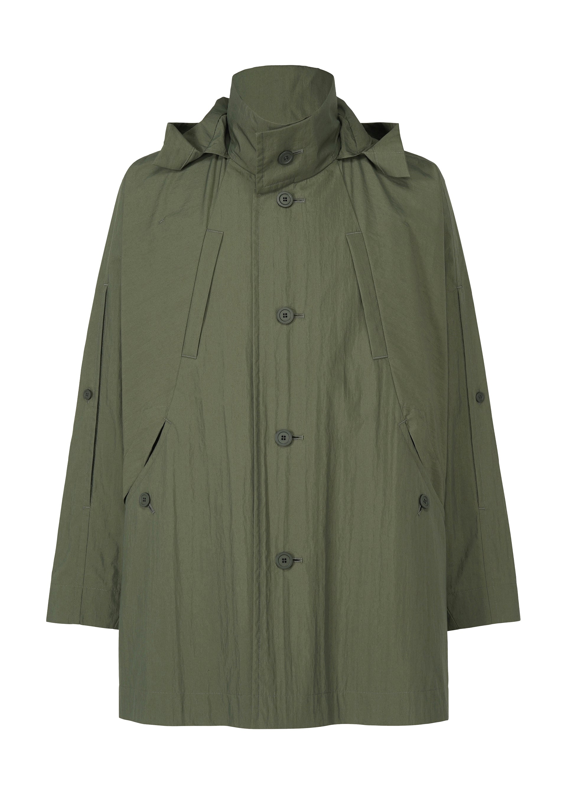 Issey Miyake Slit Coat bunda zelená vel. 1