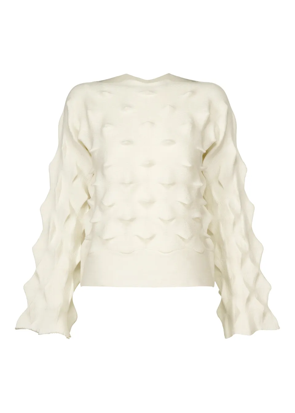Issey Miyake HaaT Zig Zag Knit top černý bio bavlna