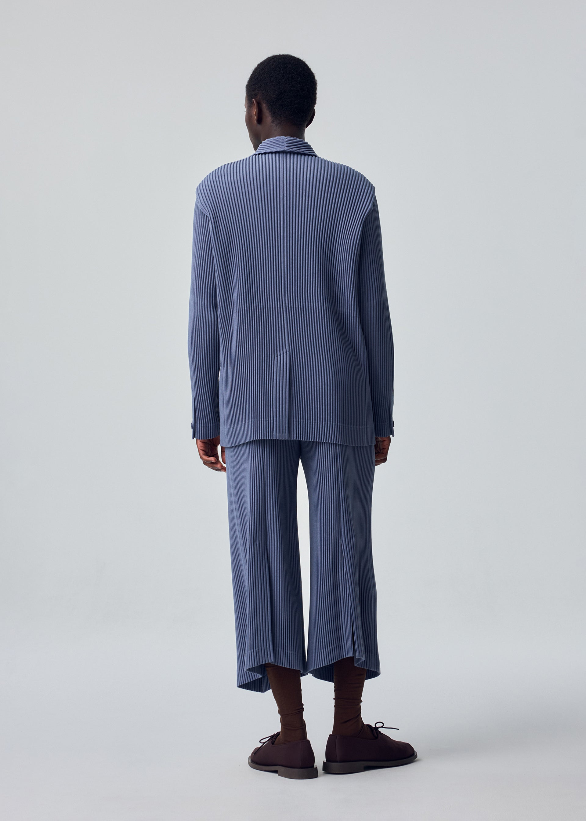 Issey Miyake Kersey Pleats zkrácené kalhoty hnědé vel. 2