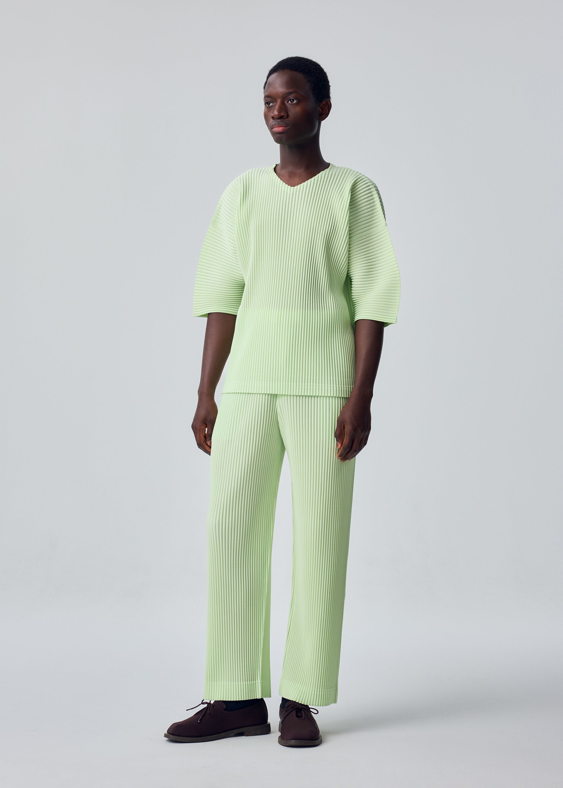 Issey Miyake Monthly Colors July top black V-neck