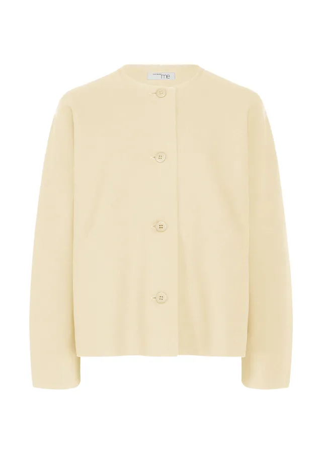 me Issey Miyake Solid Knit bunda smetanová lehká