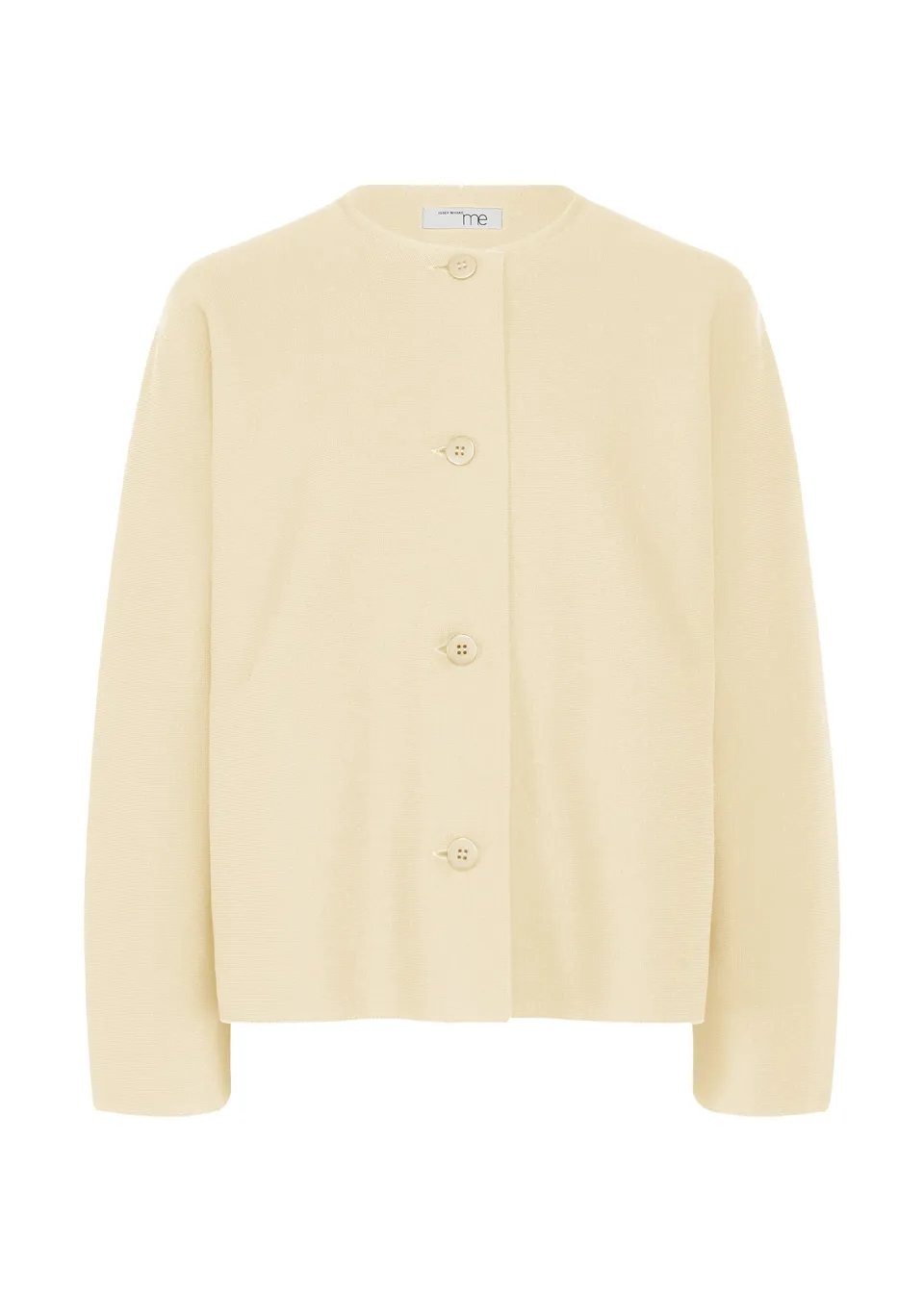 me Issey Miyake Solid Knit bunda smetanová lehká