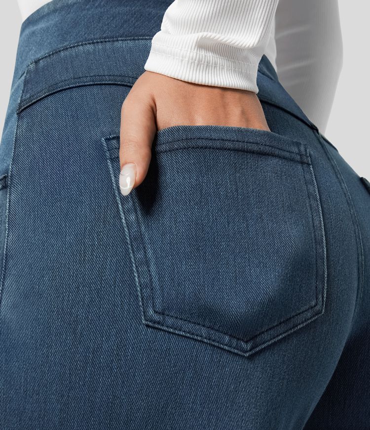Norielle zvonové džíny s vysokým pasem modré stretch