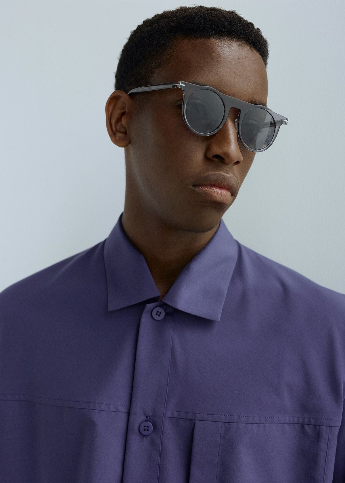 Issey Miyake Geometry-Boston sluneční brýle fialové