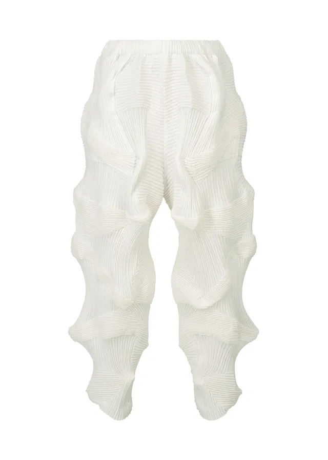 Issey Miyake Type-O 020 kalhoty bílá strečové