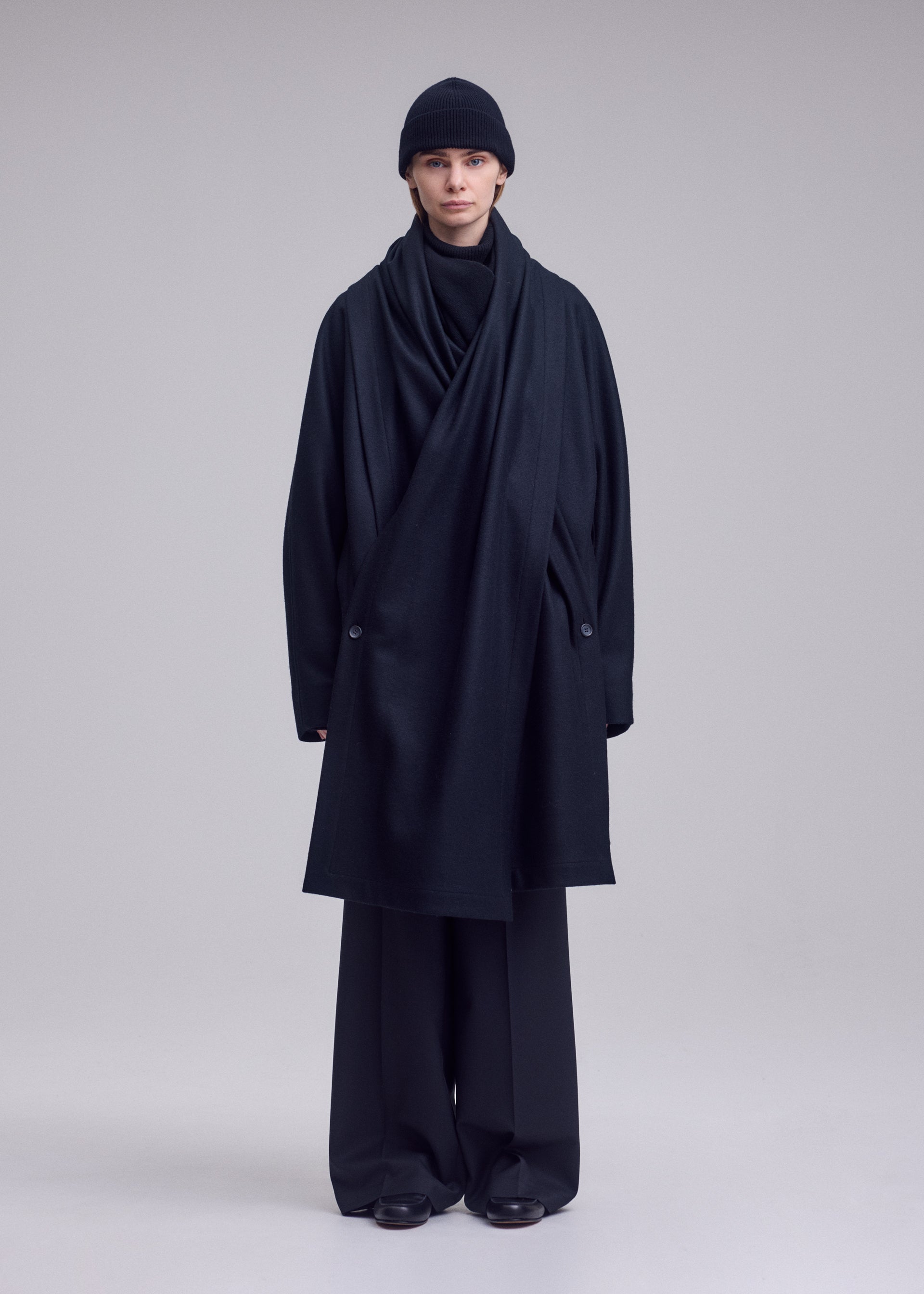 Issey Miyake Manner kabát Black vel. 2 vlněný