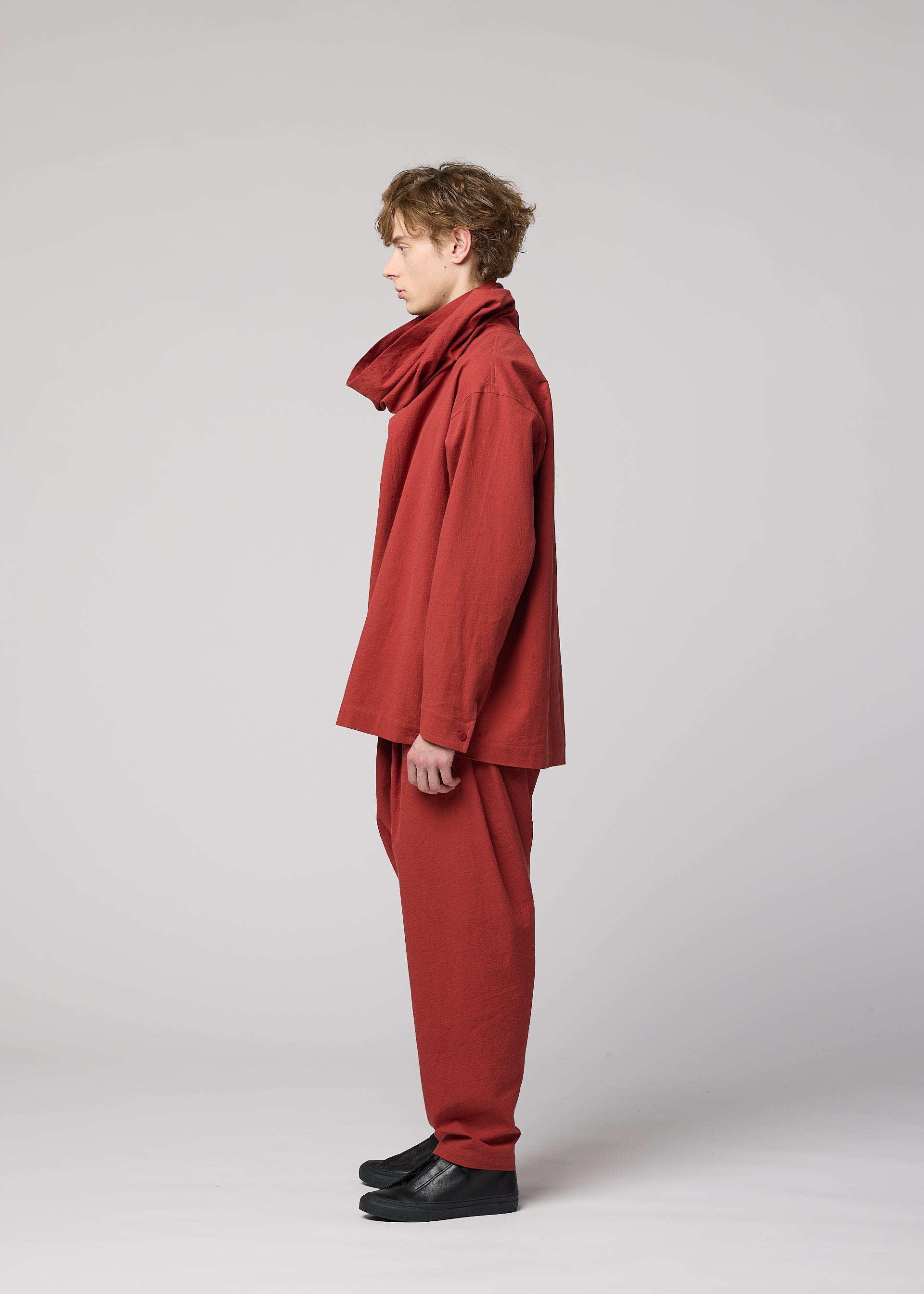 Issey Miyake IM Men Cotton Yak košile Gray vlněná
