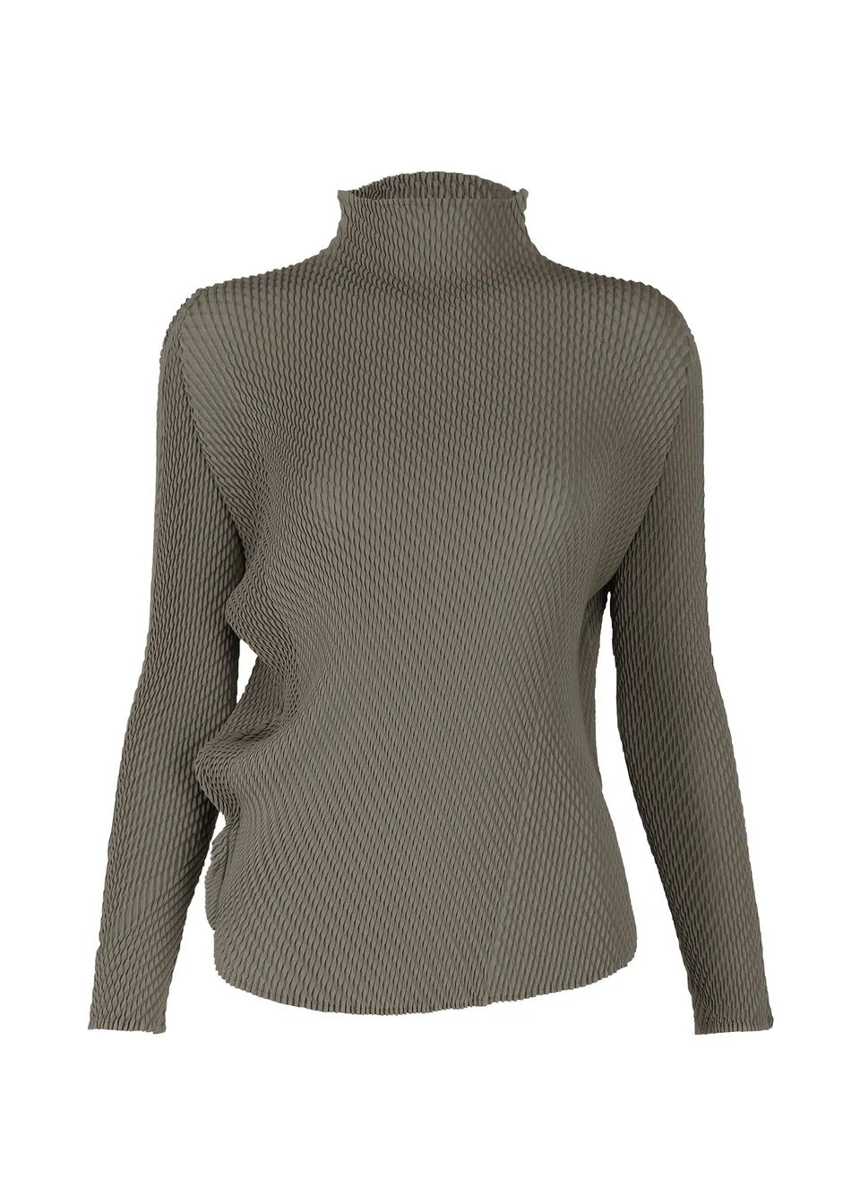 Issey Miyake Misty Pleats rolákový top šedý