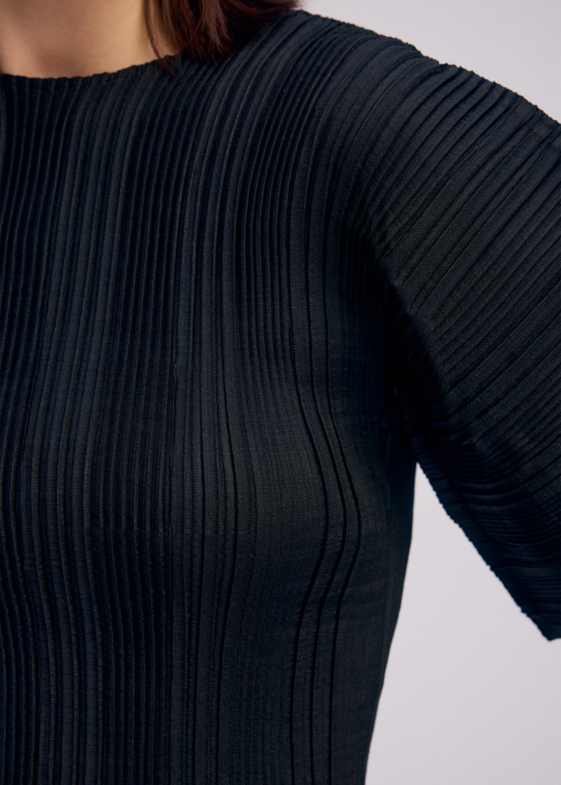 Issey Miyake Linen Like Rib Pleats tričko ivory vel. 2