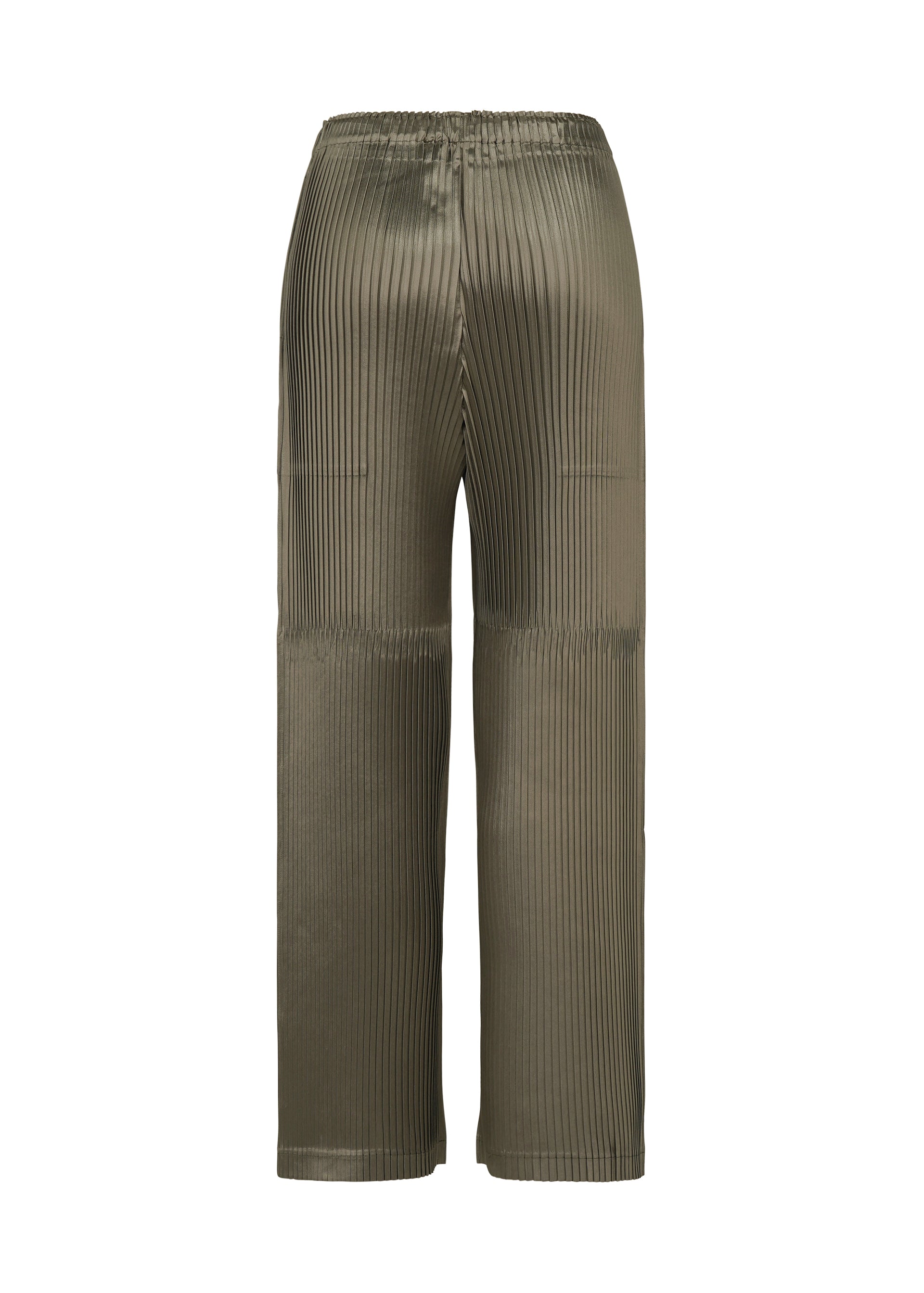 Issey Miyake GLOSSED PANELS PLEATS kalhoty šedé lesklé