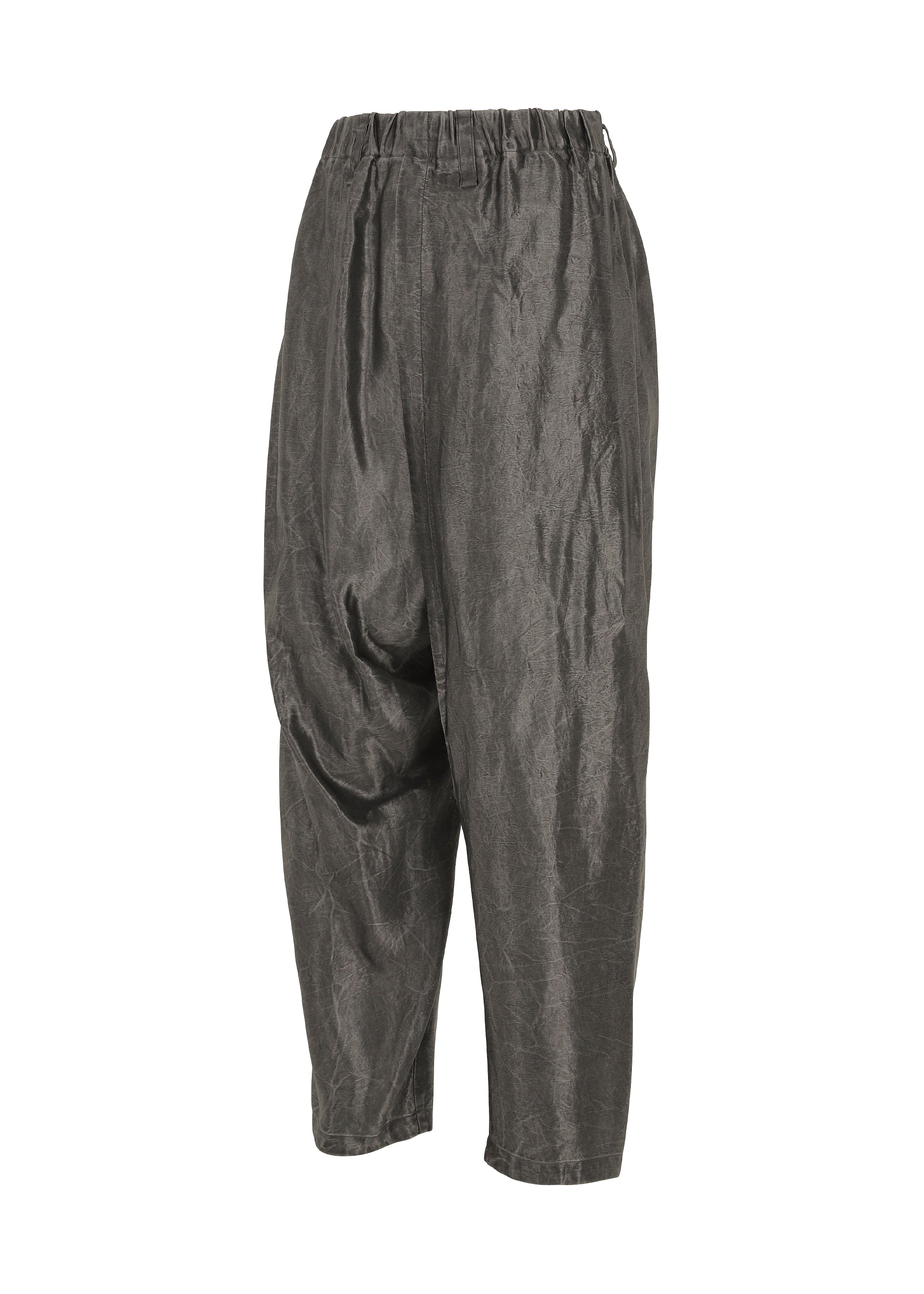 Issey Miyake Satin Wash LA61503 kalhoty charcoal gray acetátové