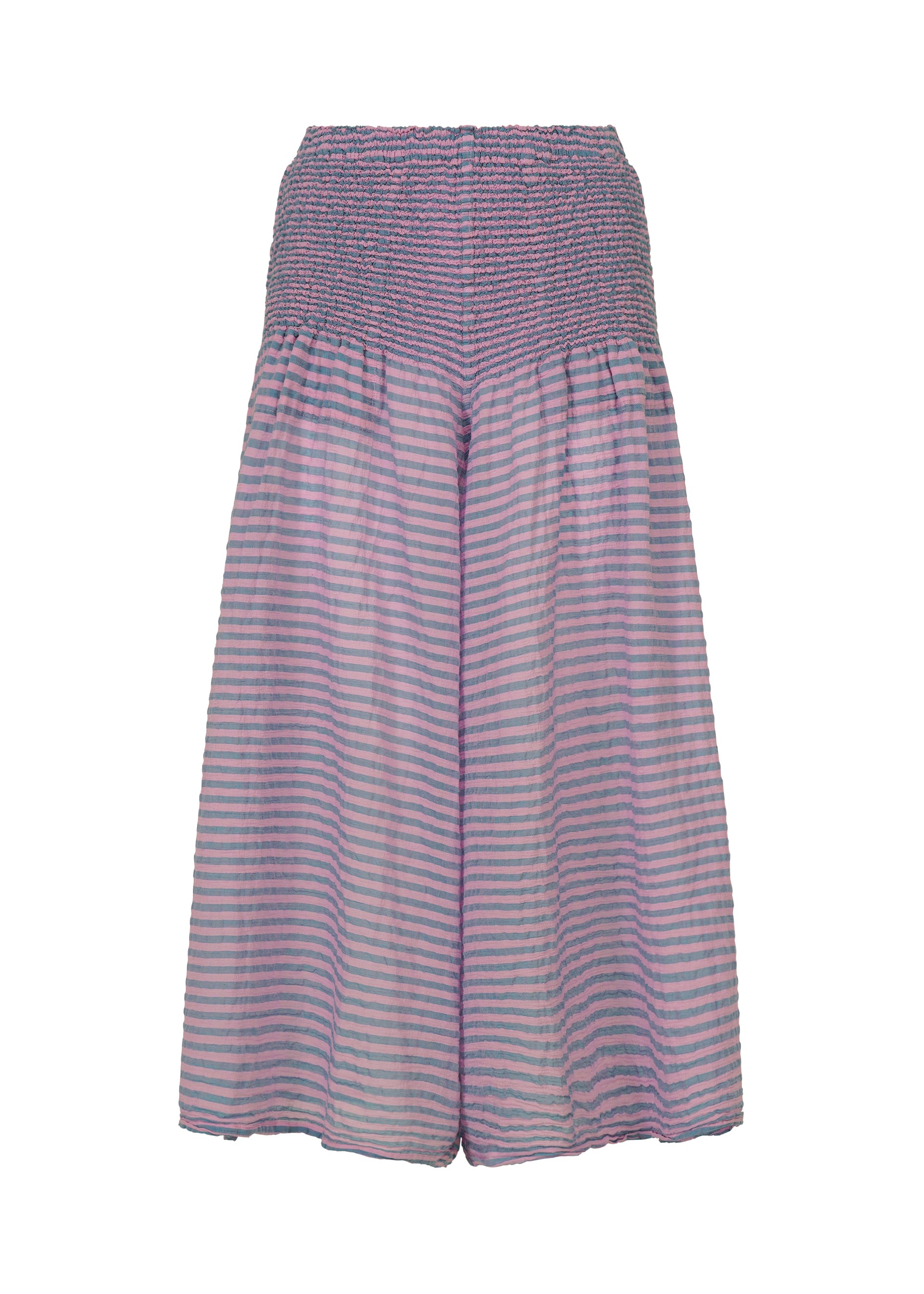 Issey Miyake Stripe Cauliflower široké kalhoty black-hued