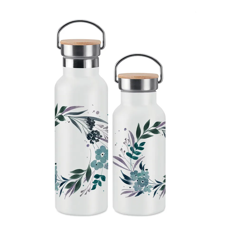 Magifešn Věneček termoska 500 ml Něžný tyrkys nerez