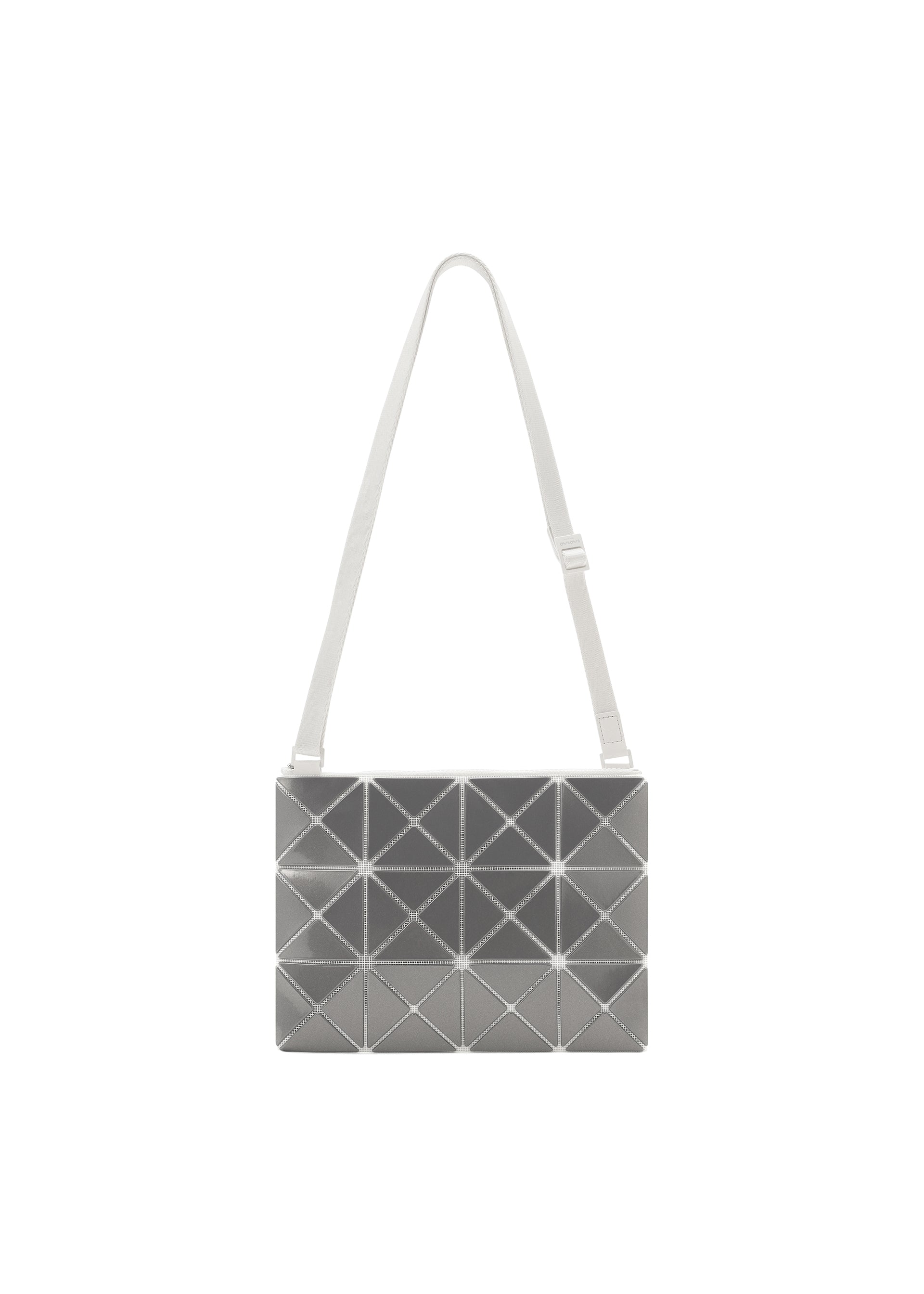 Issey Miyake Lucent Metallic crossbody kabelka šedá