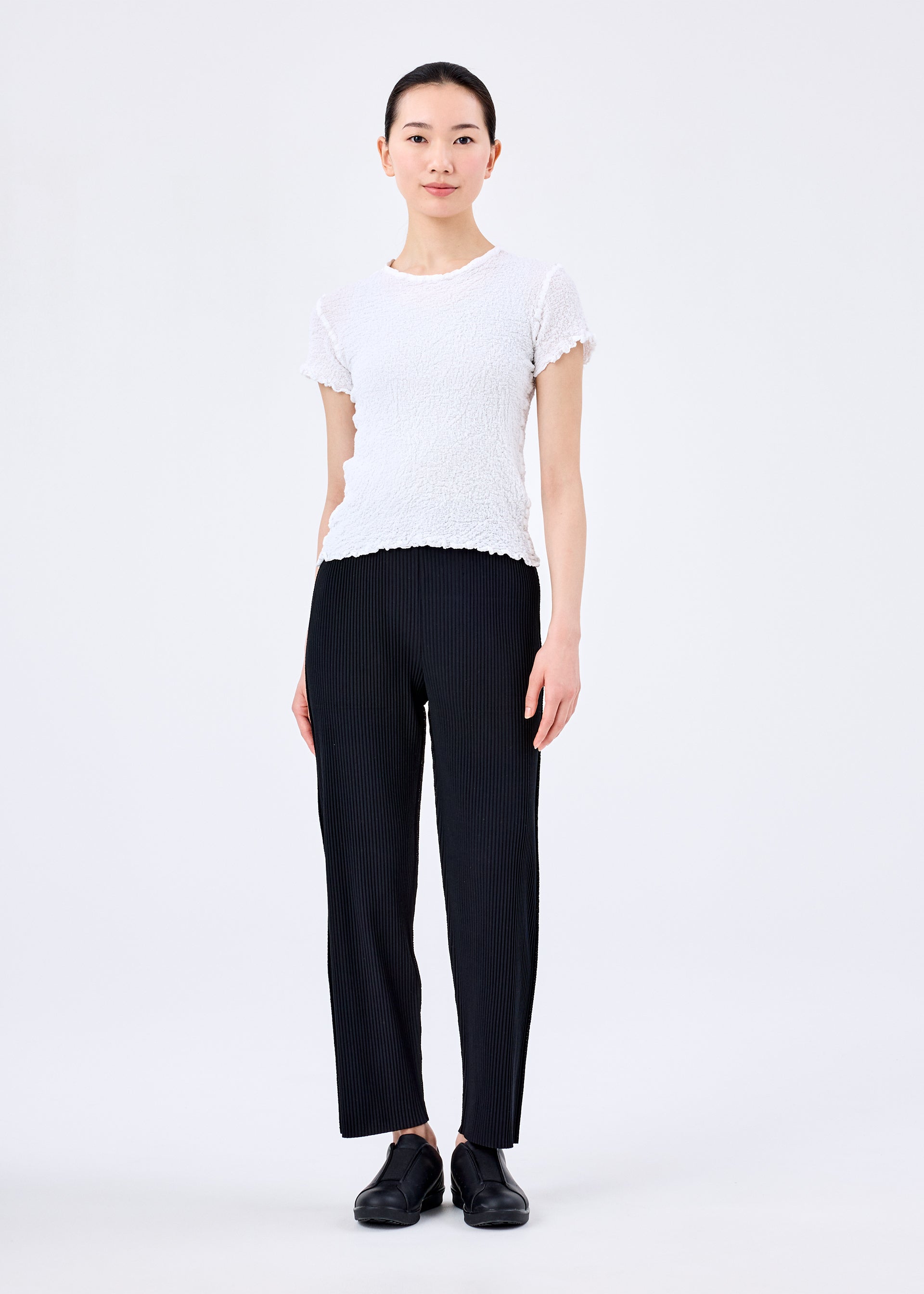 Issey Miyake Cauliflower top bílý bavlněný