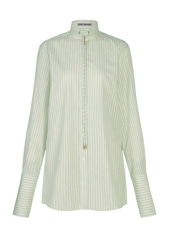 Issey Miyake Monsieur Shirt Dobby Stripe košile white-hued