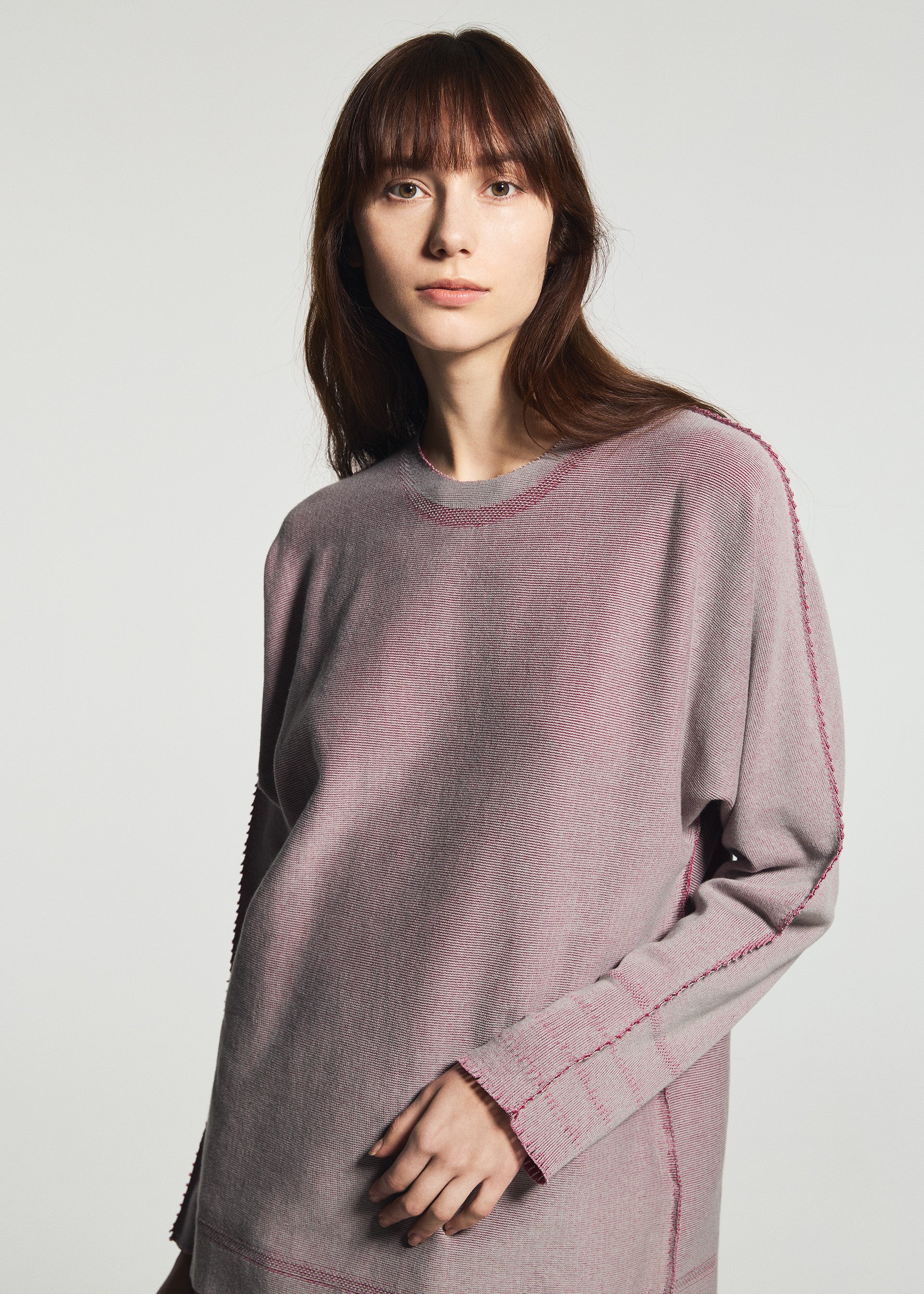 Issey Miyake Type-A 001-1 pletený top oranžový vel. 2