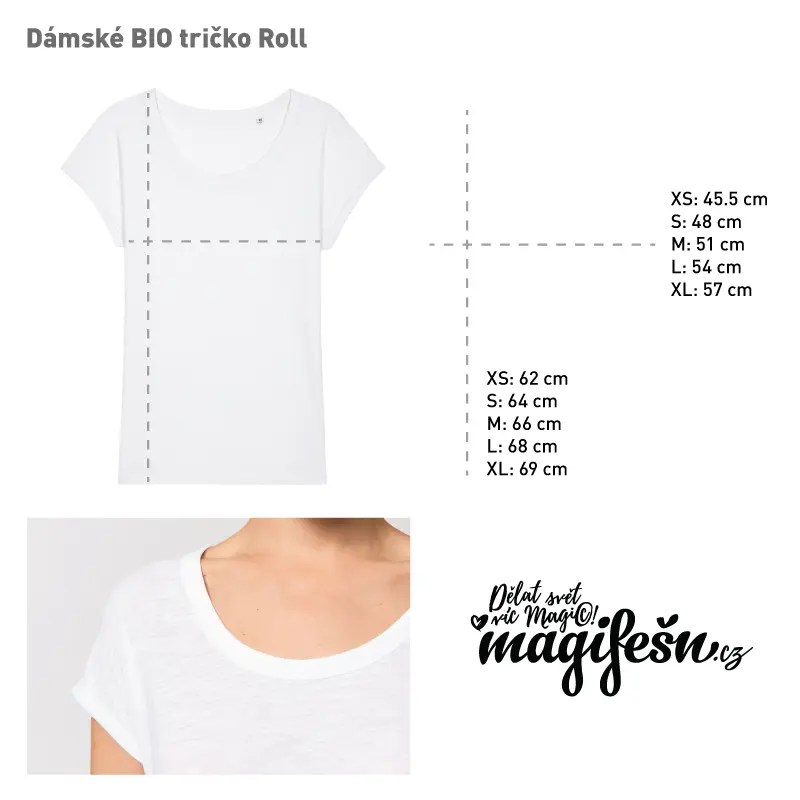 Magifešn ROLL Vlčí máky dámské tričko z biobavlny