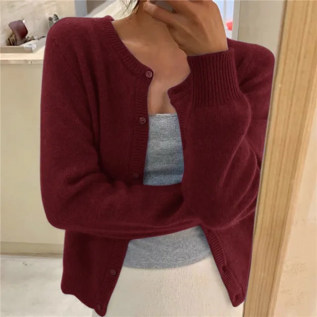 Norielle dámský cardigan jemný úplet šedý lehký
