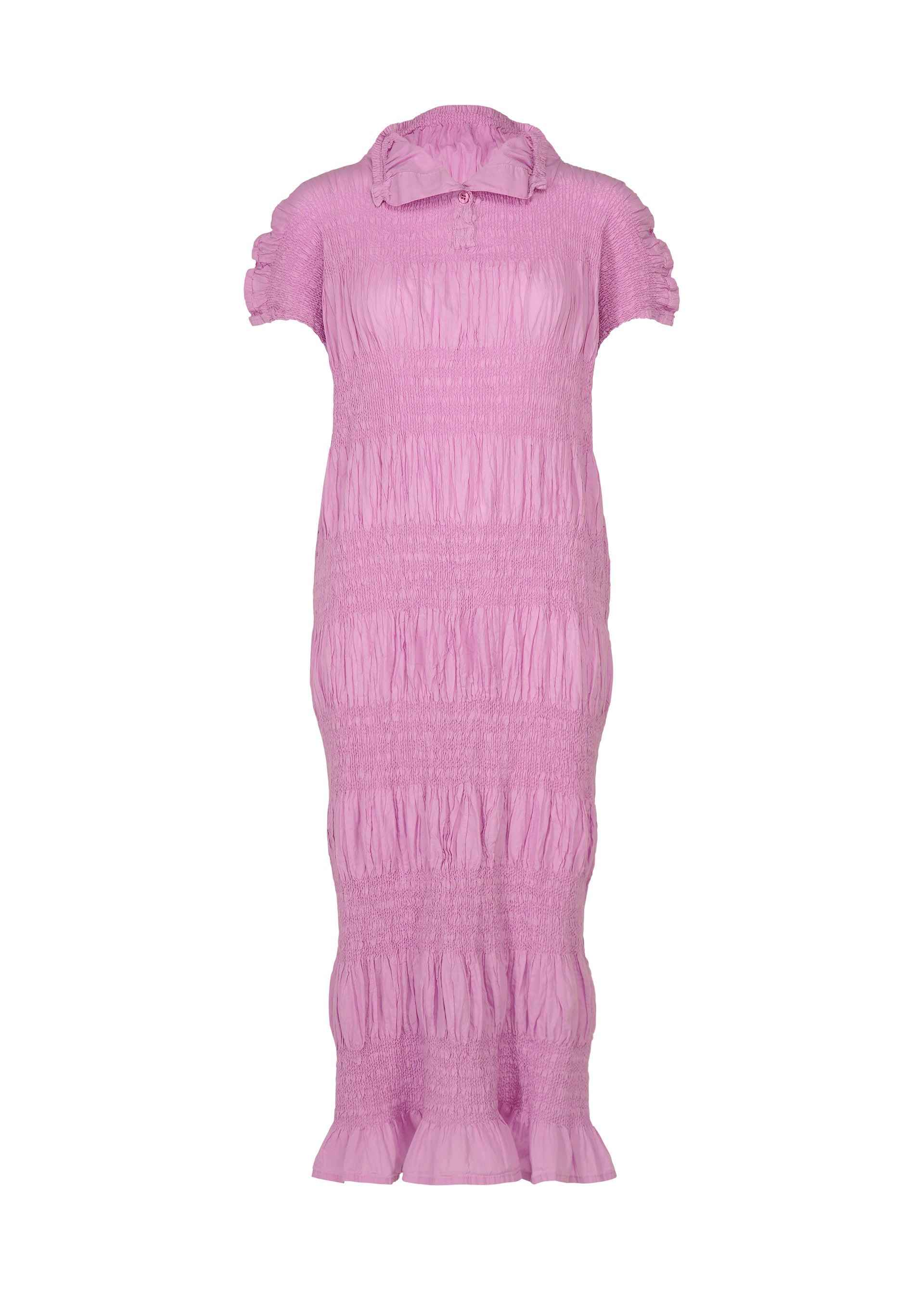 Issey Miyake Shrink Stripe košilové šaty černá