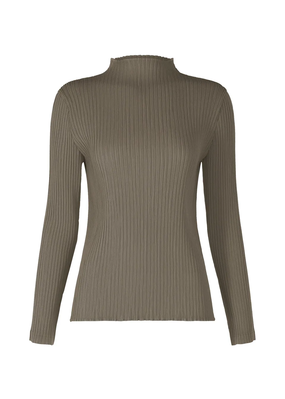 Issey Miyake HATCHING PLEATS top šedý s rolákem