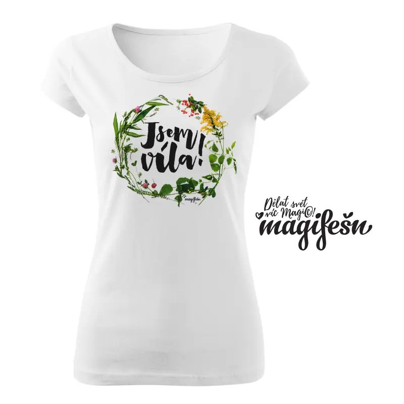 Magifešn BIO tričko XX Jsem víla luční biobavlna