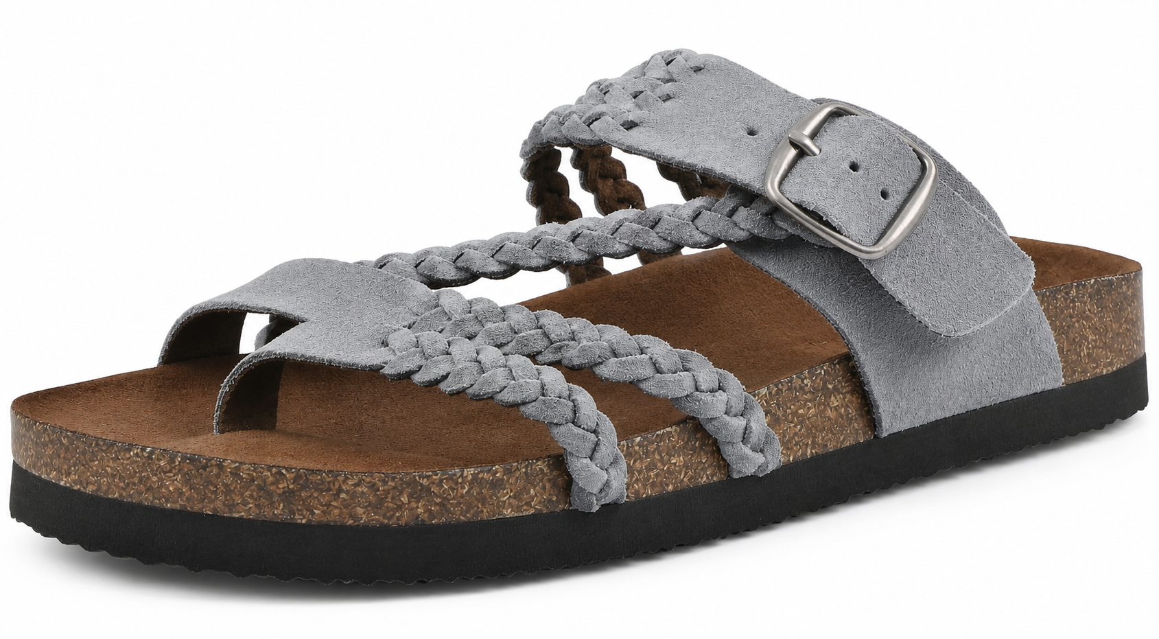 Norielle Tressé Boucle sandály béžové ploché