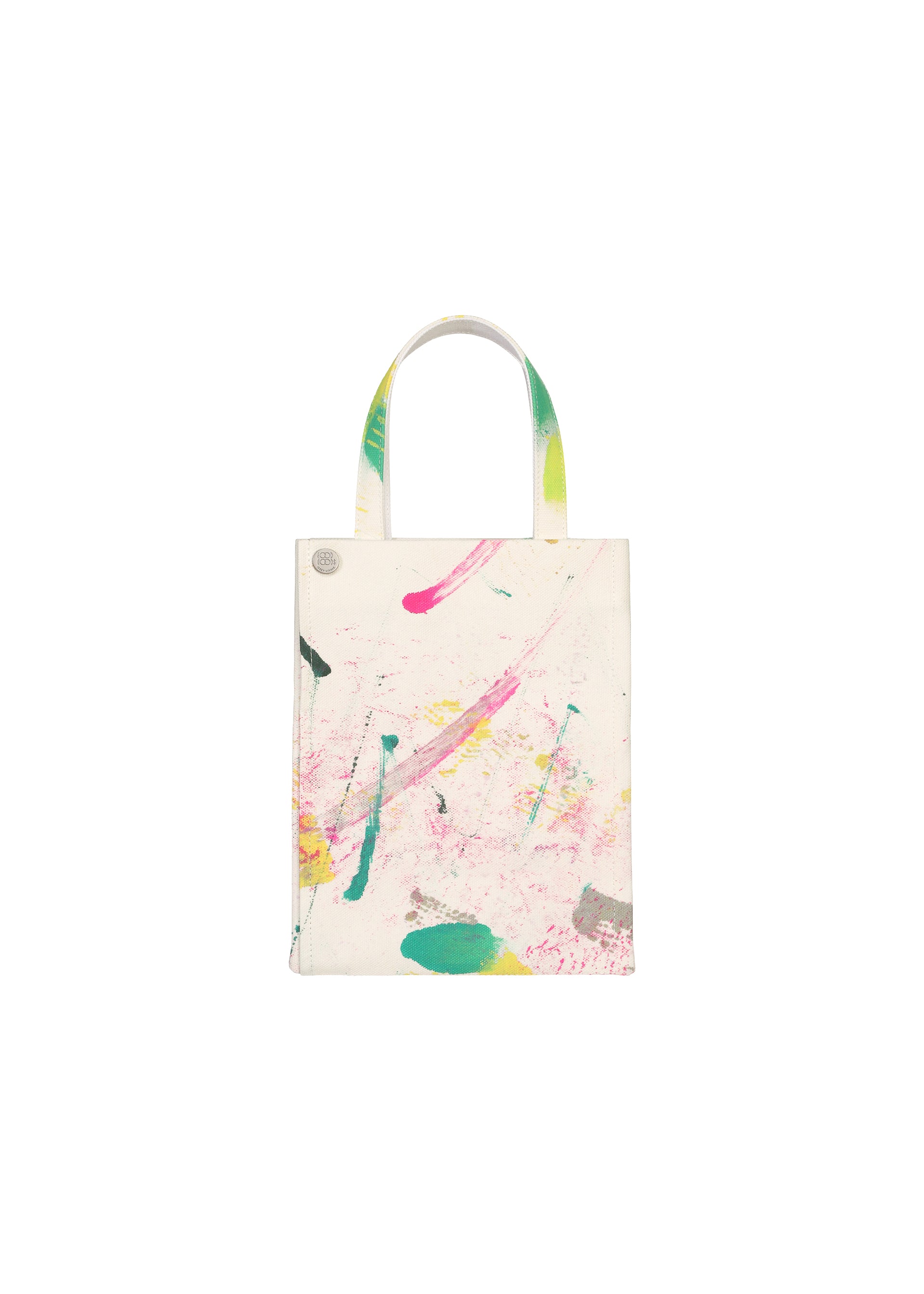 Issey Miyake Good Printer’s Bag Ginza tote taška light green s potiskem