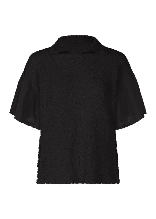 Issey Miyake Sheer Cauliflower top černý streč