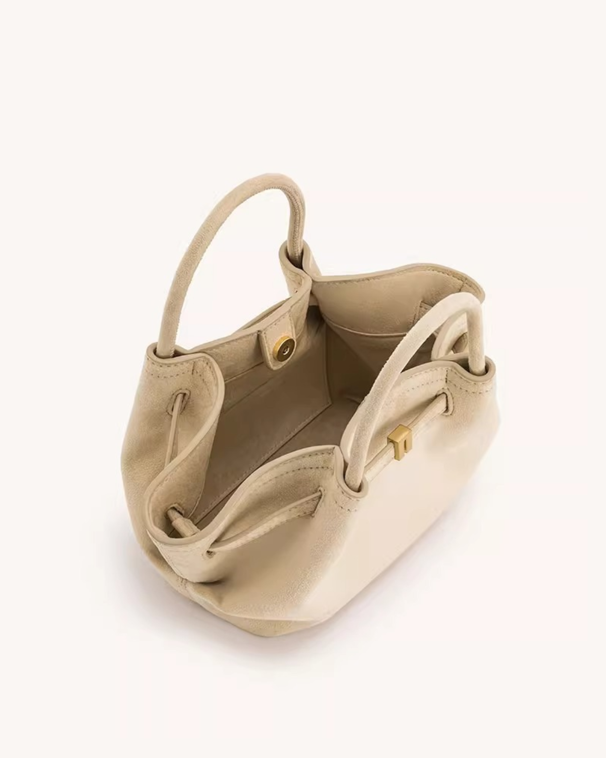 Norielle strukturovaná kožená shopper kabelka hnědá