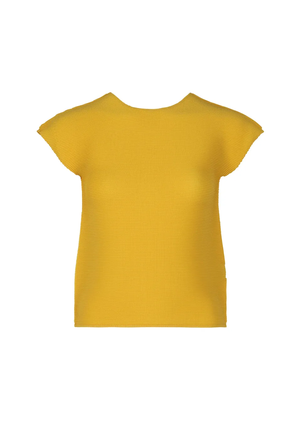 Issey Miyake Stretch Pleats 6 top žlutý plisovaný