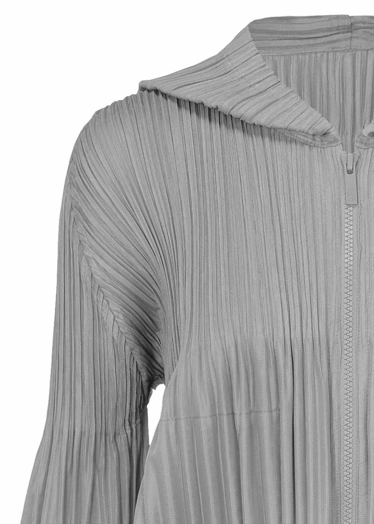Issey Miyake Fluffy Basics blouson bunda světle šedá vel. 3