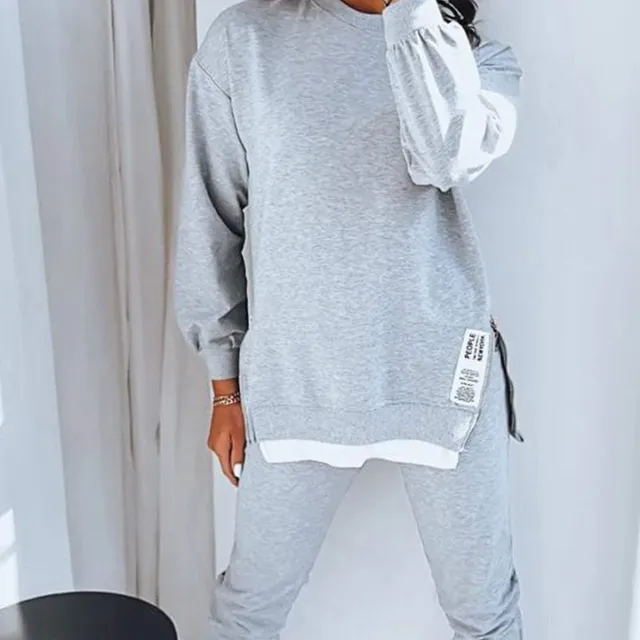 Norielle oversize joggingová souprava šedá M 2dílná
