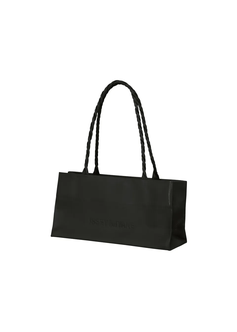Issey Miyake Paper Bag kožená kabelka černá