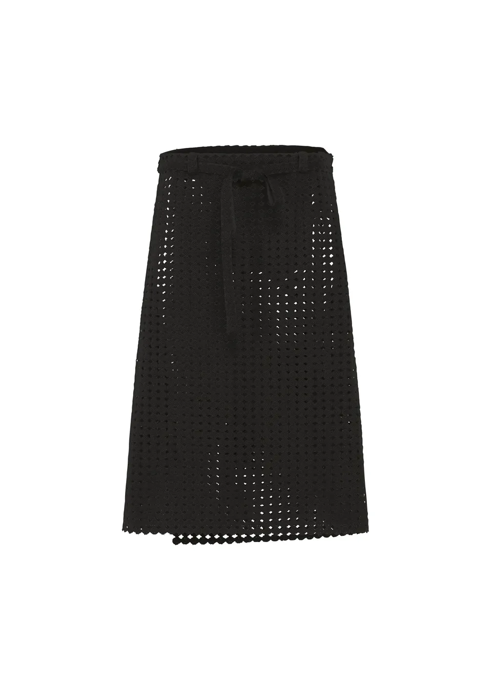 HaaT Issey Miyake Lacy Under krajková sukně černá zavinovací