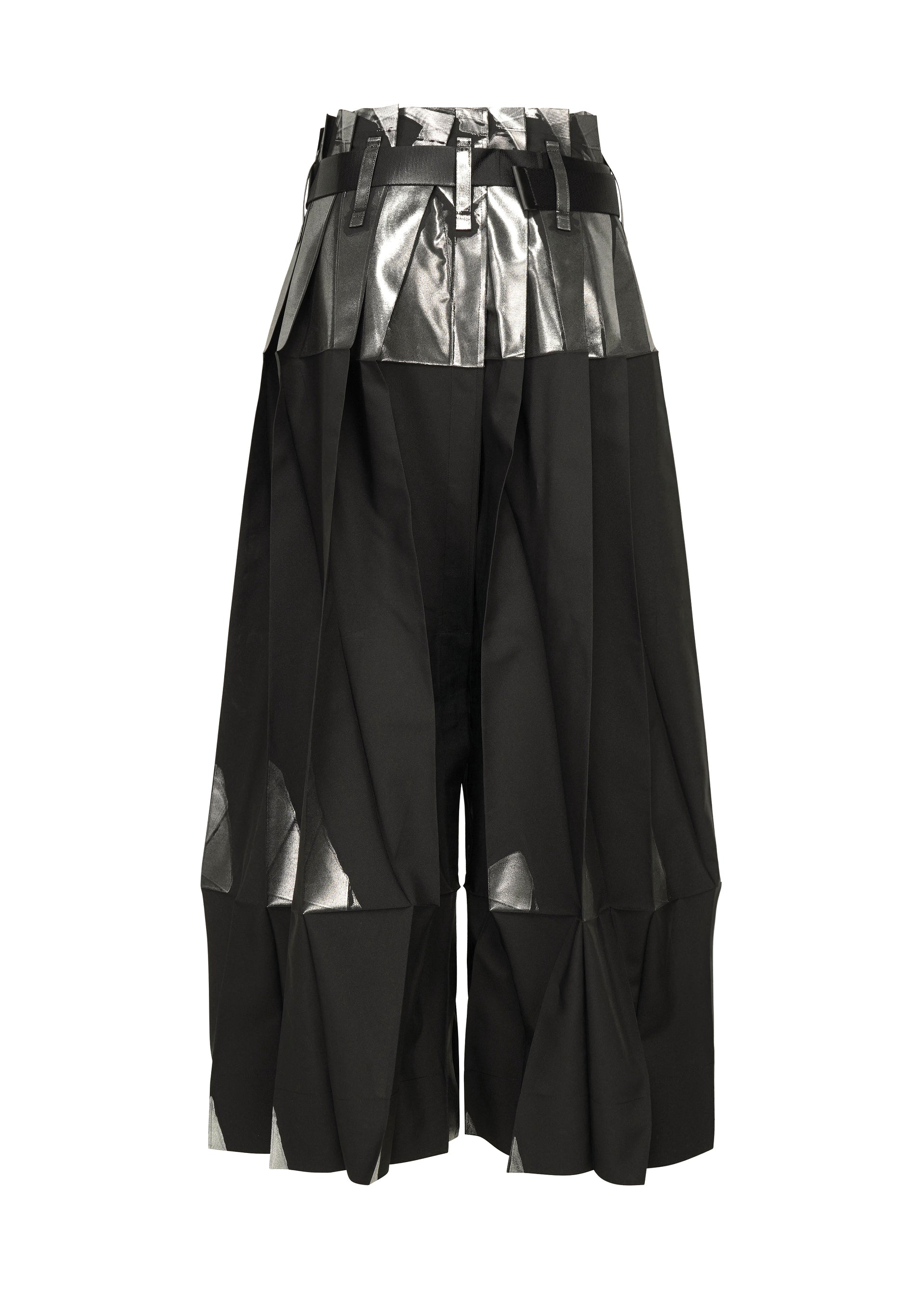 Issey Miyake 132 5. No.3-1 plisované kalhoty black silver