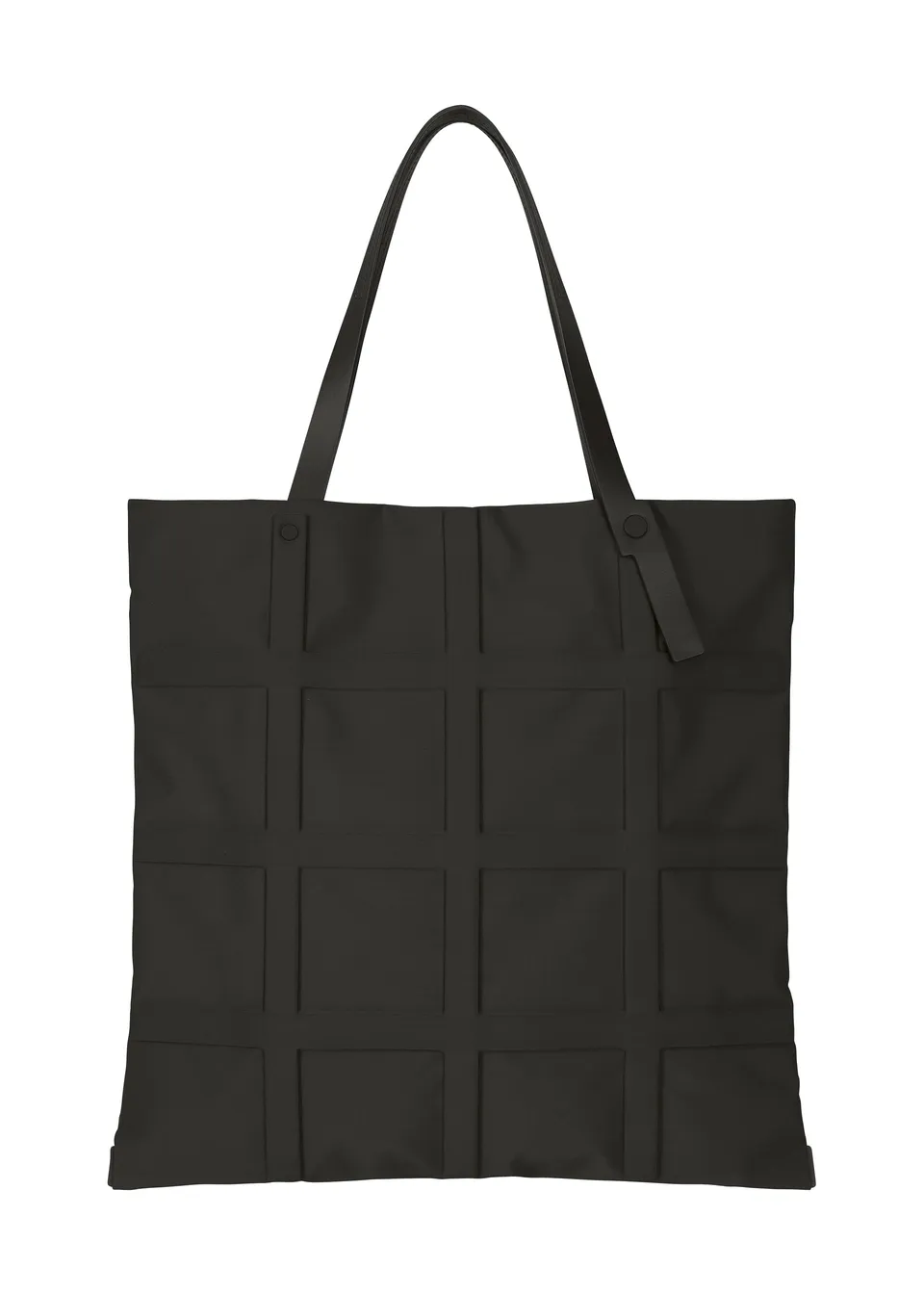 Issey Miyake Grid tote kabelka černá tvarovatelná