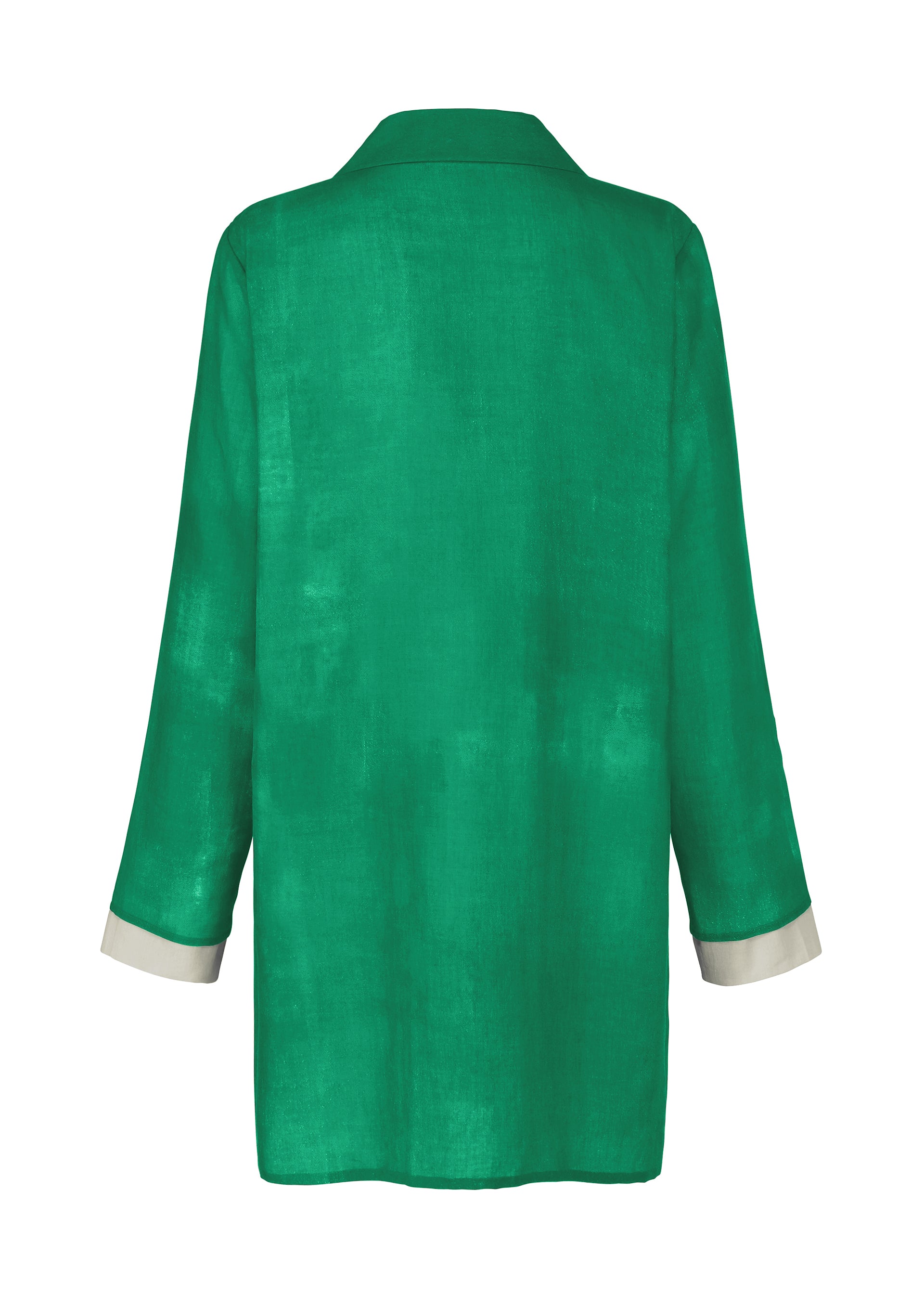 Issey Miyake HaaT Wall White Hem košile šedá hedvábná