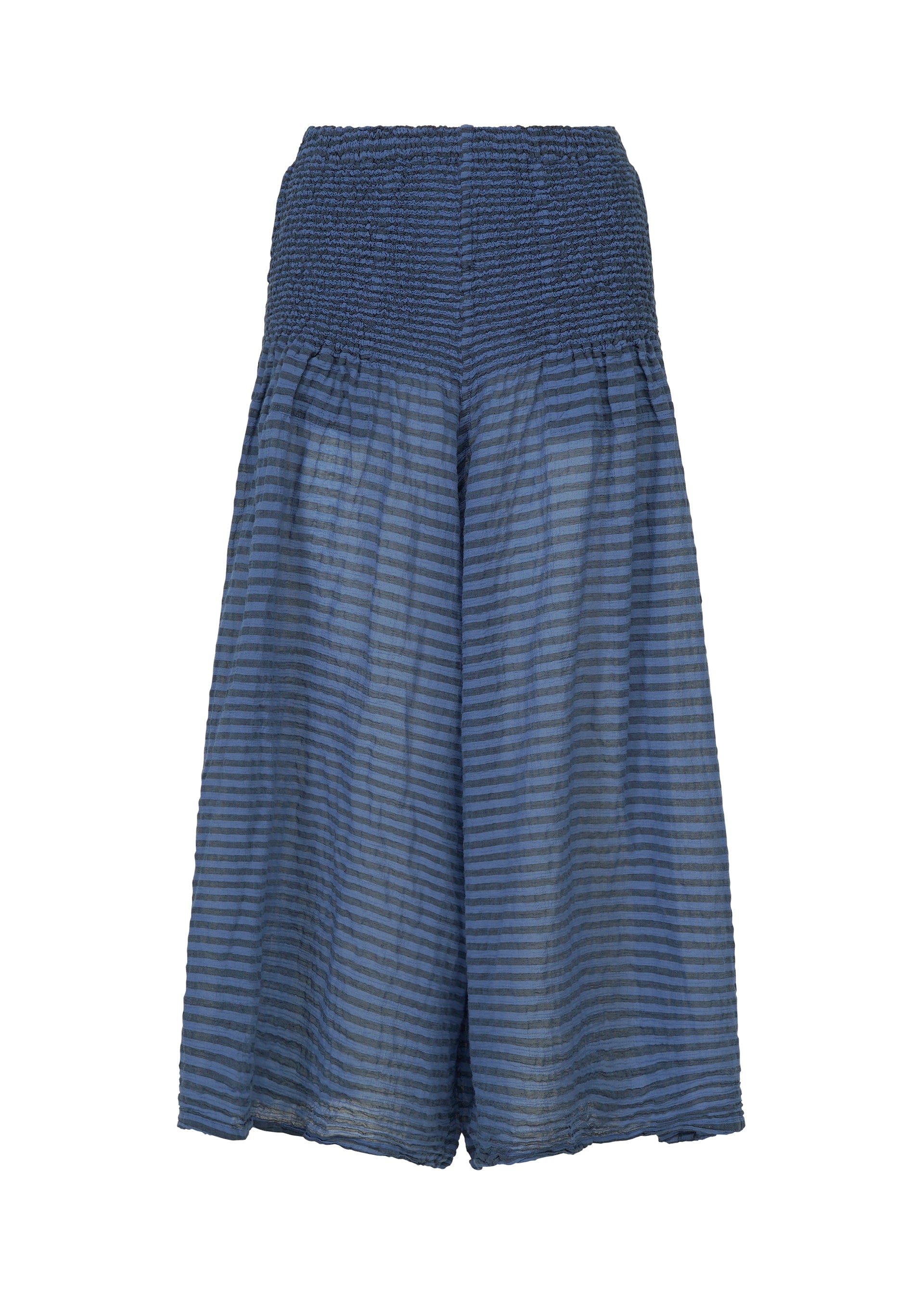 Issey Miyake Stripe Cauliflower široké kalhoty black-hued