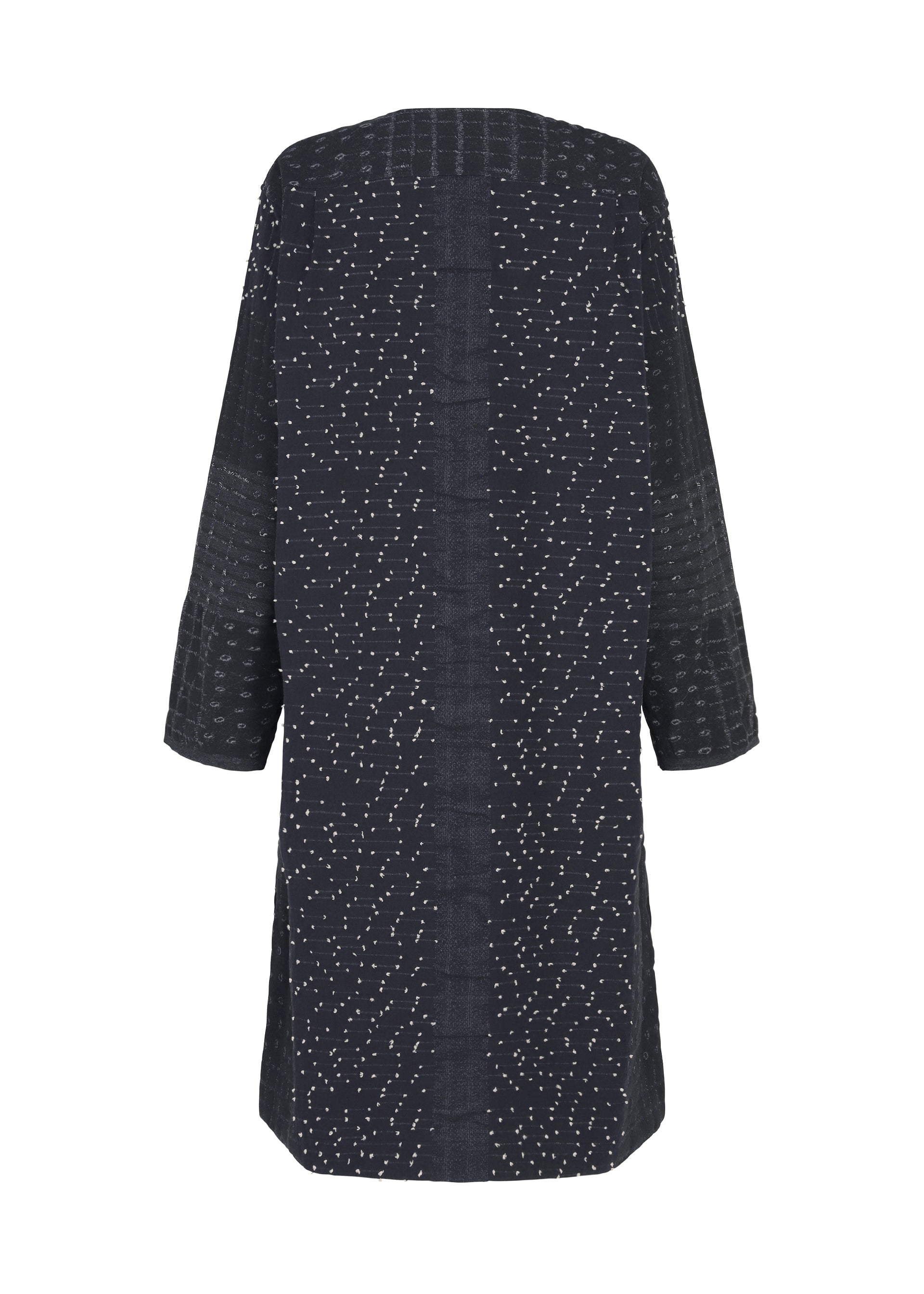 Issey Miyake Collage Stretch kabát dark brown kostka vel.2