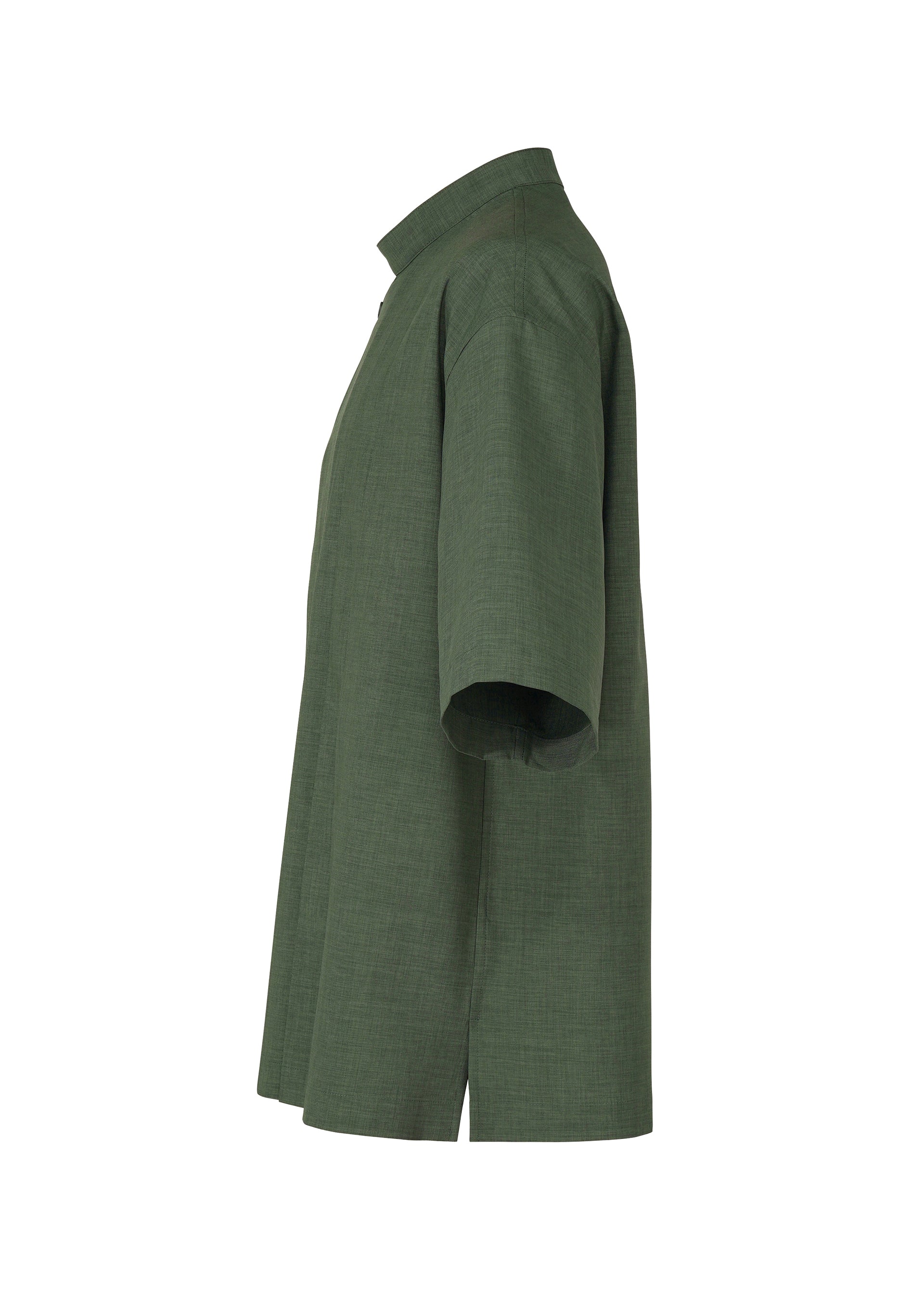 Issey Miyake Linen Like košile světle béžová krátký rukáv