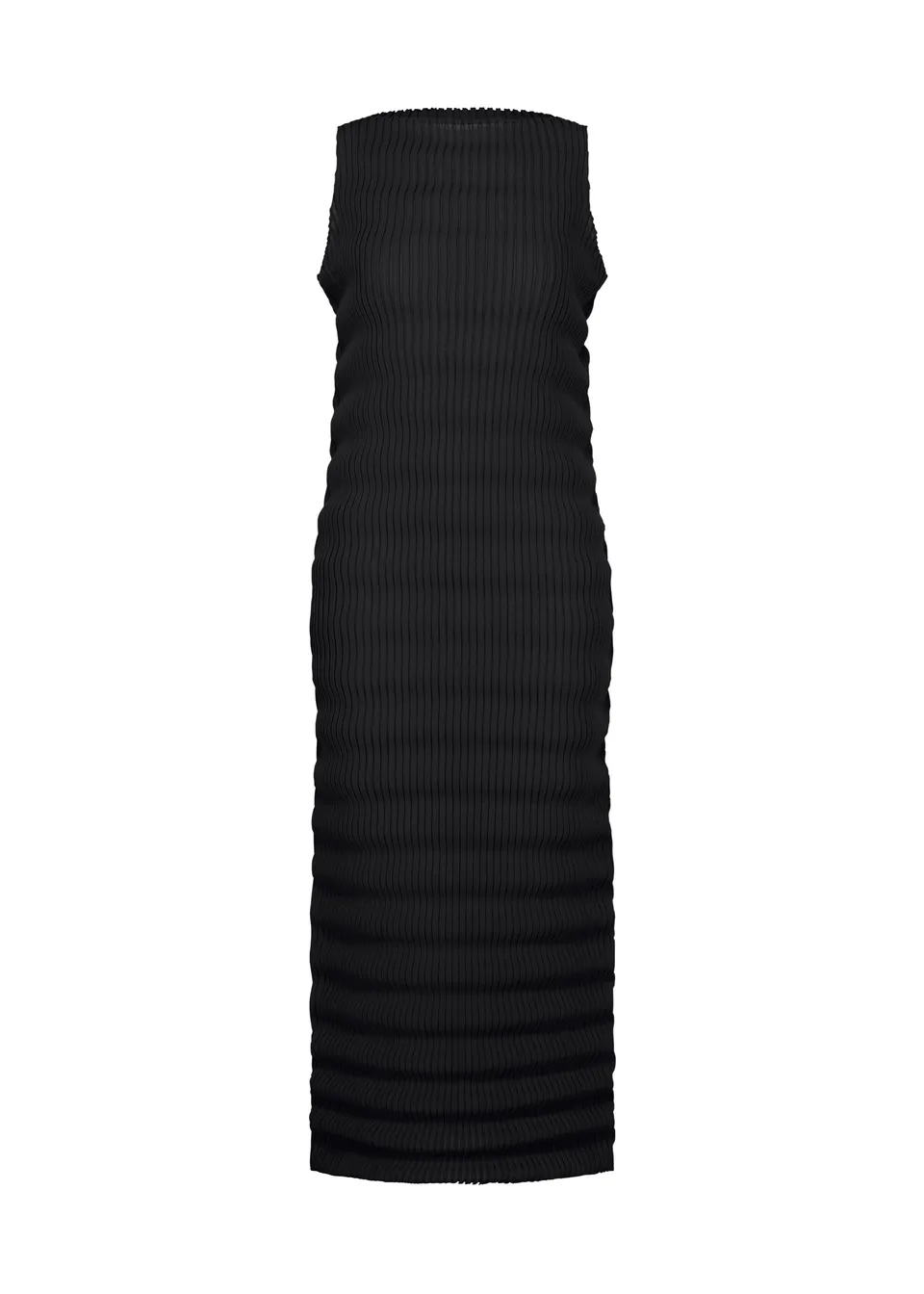 Issey Miyake Spring Pleats šaty černé bez rukávů