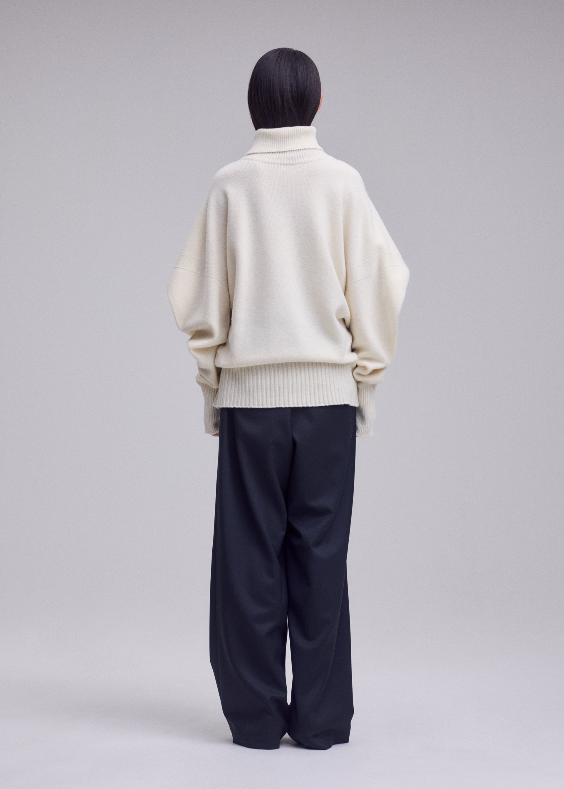 Issey Miyake O Knit rolák smetanový vlněný vel. 2