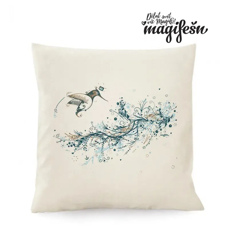 Magifešn Kolibřík polštář povlak 50x50 Fairtrade