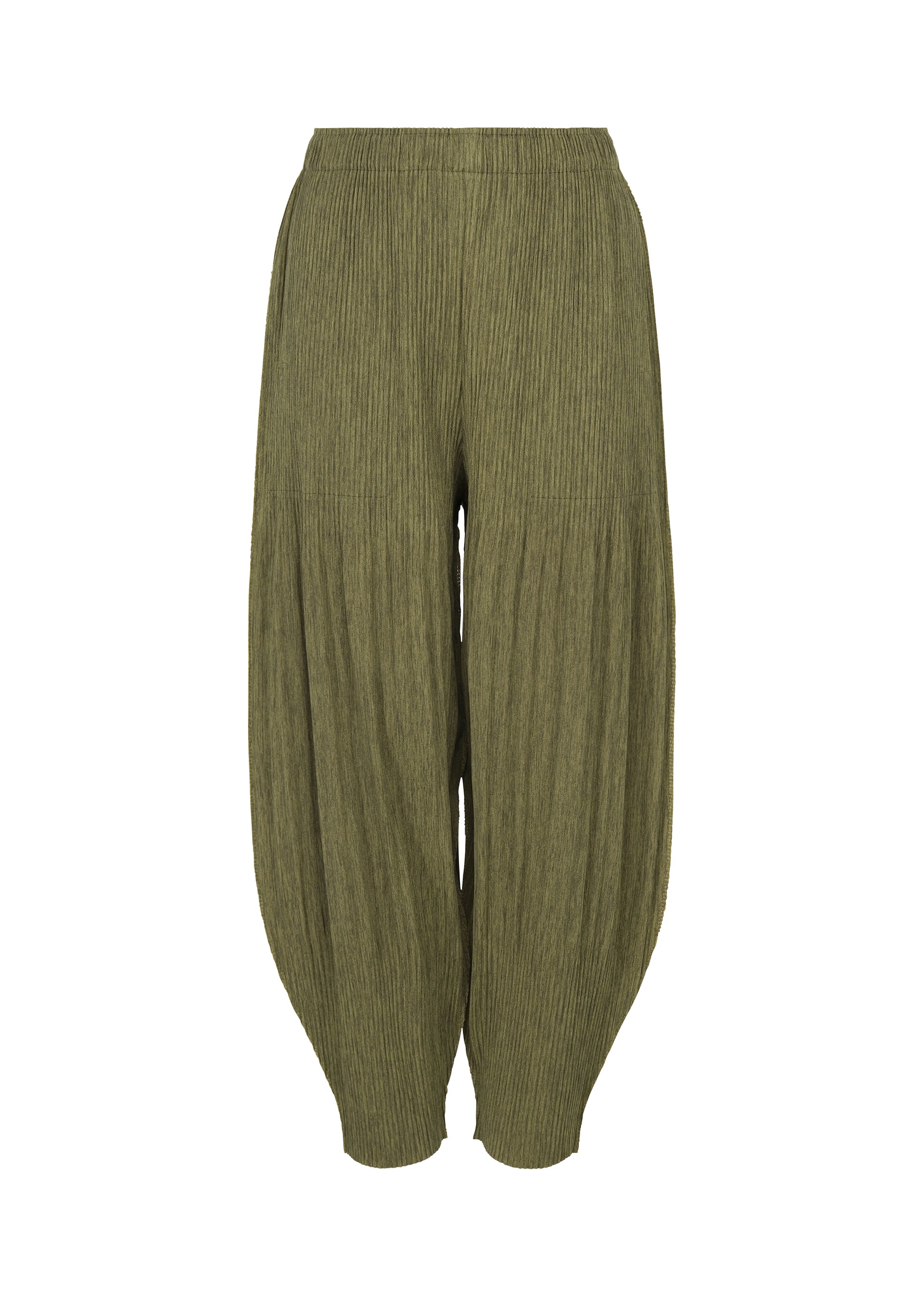 Issey Miyake Mix Fine Knit Pleats kalhoty taupe